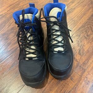 Nike Kids Black and Blue Boots